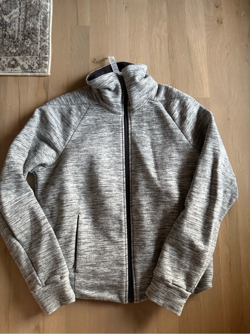 Lululemon Heather Gray Full-Zip fleece lined Sweater Jacket